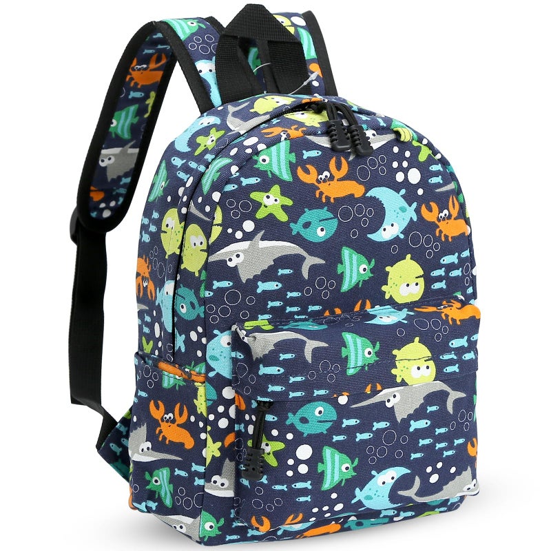 Zicac Toddler Backpack for Boys Girls 12 inch Mini Kids Backpacks for School & Travel, Preschool Kindergarten Cartoon Daypack - Image 1